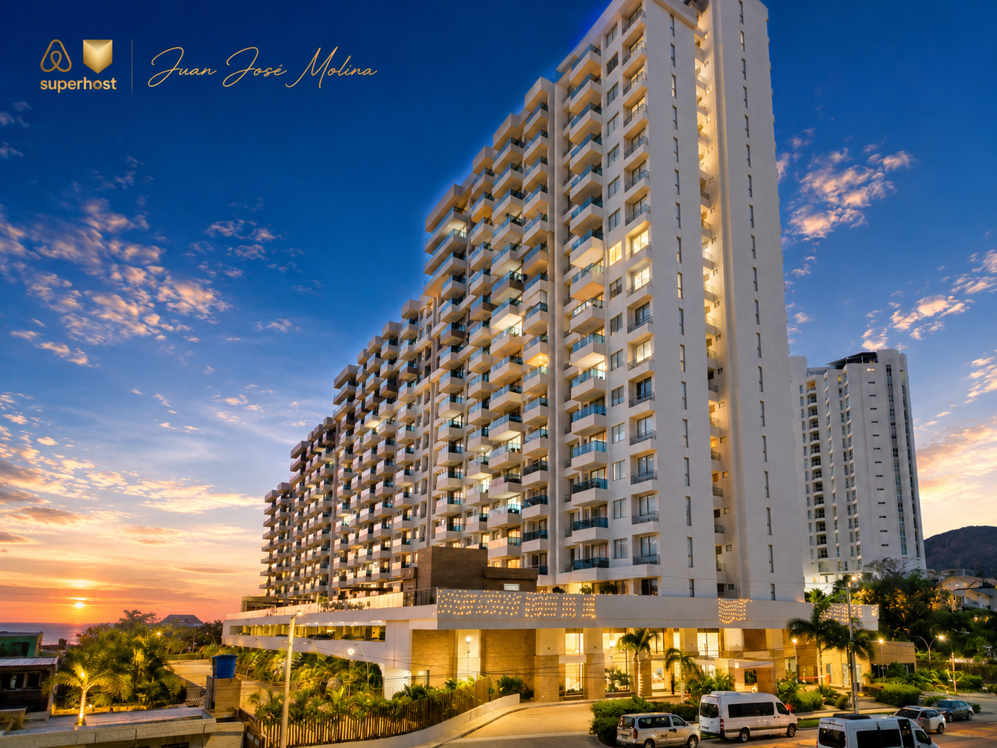 Edificio Samaria al atardecer en Santa Marta